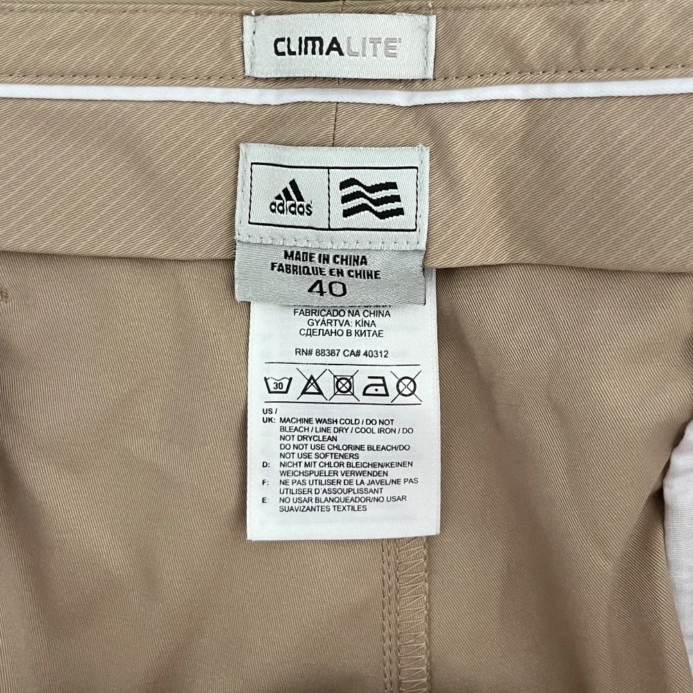 Adidas‎ Climalite Pinstriped Khaki Shorts Size 40 NWT